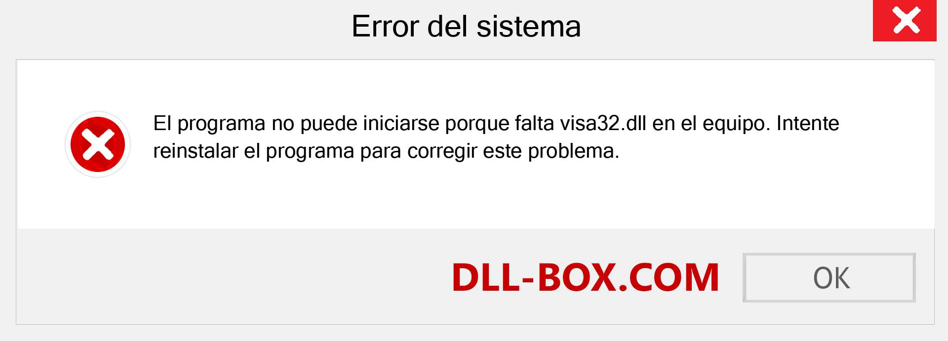 ¿Falta el archivo visa32.dll ?. Descargar para Windows 7, 8, 10 - Corregir visa32 dll Missing Error en Windows, fotos, imágenes